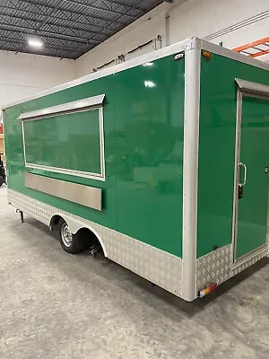 NEW 7x16 Concession Food/Kitchen Trailer - Green • $20000