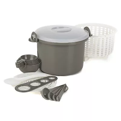 Prep Solutions 17 Piece Set Microwaveable Rice & Pasta Cooker With Locking Lid • $25.19