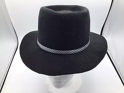 Eddy Bros Gambler Black Western Cowboy Hat Womens Size Small Made Wool Vintage • $19.95