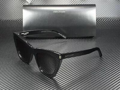 SAINT LAURENT YSL 214 Kate 001 Cat Eye Black Grey 55 Mm Women's Sunglasses • $234.98