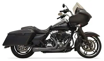 Bassani Black Road Rage 2 Into 1 Short Exhaust Pipe System 95-16 Harley Touring • $985.95