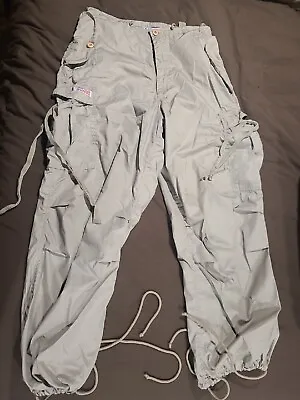UFO Parachute Pants Adult M Medium Vintage 90s Cargo Drawstring Y2K Rave Hip Hop • $105