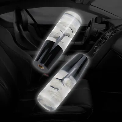 VIP 15CM JDM Clear White Real Flowers Manual Gear Stick Shift Knob Lever Shifter • $22