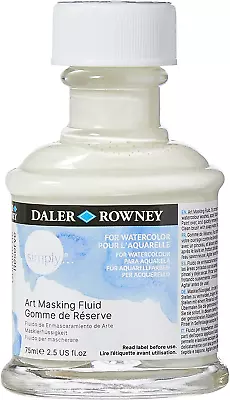 Daler-Rowney Simply Watercolour Medium Glass Jar 2.54Oz - 75 Ml Masking Fluid • £8.32