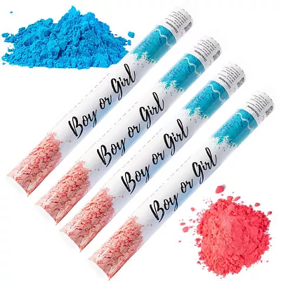 2Pnk And 2Blue Holi Powder Smoke Cannon Launcher Popper Gender Reveal Party 45cm • $107.49