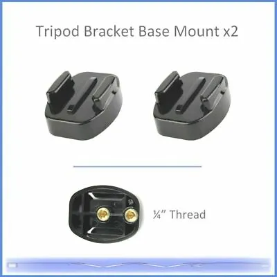 Tripod Bracket Base Mount X2 - For GoPro Type Quick Release Clips • £3.59