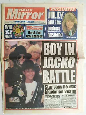 Michael Jackson Front Page & Story Only The Daily Mirror August 25th 1993 • $6.20