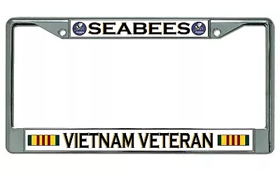 Seabees Vietnam Veteran #2 Chrome License Plate Frame • $22.99