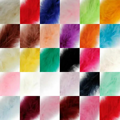 Marabou Swansdown  Fur Trim STRING Feather Soft Trimming  MORE 10 Colours • £13.99