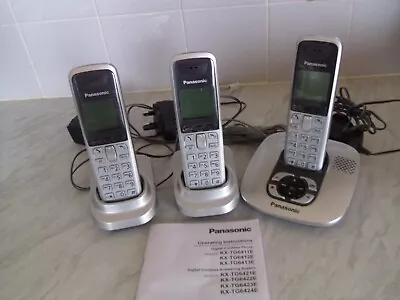 Panasonic Triple Cordless Phone Set KX-TG6421E • £14.99