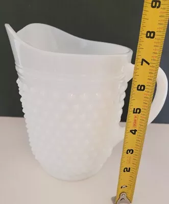 Vintage Milk Glass Hobnail White Small Pitcher • $10