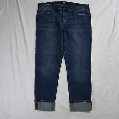 Else 32 Straight Crop Cuffed Medium Wash Stretch Denim Womens Jeans • $14.99
