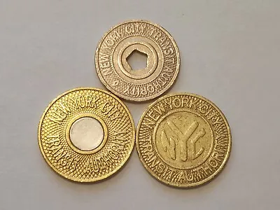 New York City  NYC Transit Authority 3 Different Subway Tokens • $9.95