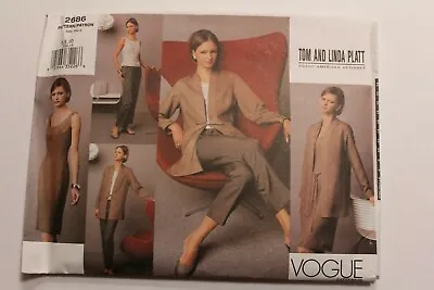 Vogue Pattern #2686 Tom & Linda Platt Size 6810 Jacket Top Pants Dress  • $9