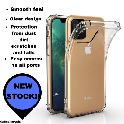 $2.99 • Buy Iphone 11 Clear Pro Max Case Clear Shockproof Soft Silicone Protect Cover