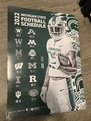 2022 Michigan State Spartans Football Schedule Poster MSU Mel Tucker RELENTLESS! • $14.99