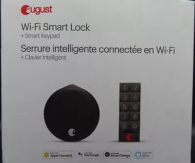 August Wifi Smart Lock W/ Smart Keypad Matte Black (ASL-05 AK-R2) • $136.98