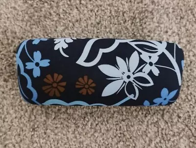 Vera Bradley Floral Navy Blue Print Hard Case For Eyeglasses Excellent Condition • $6.90