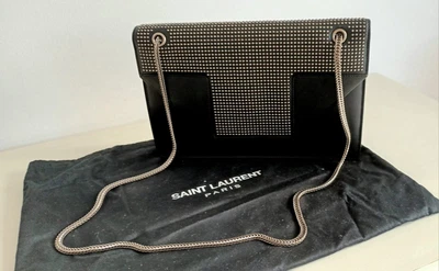$350 • Buy Authentic YSL Betty Shoulder Bag Black Leather