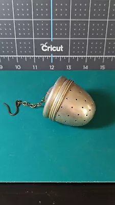 Vintage Aluminum Tea Infuser Ball With Chain And Hook (1960s) • $8