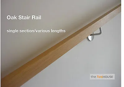 £221 • Buy Modern SQUARE Section SOLID Oak  Stair Handrail  - FREE DELIVERY