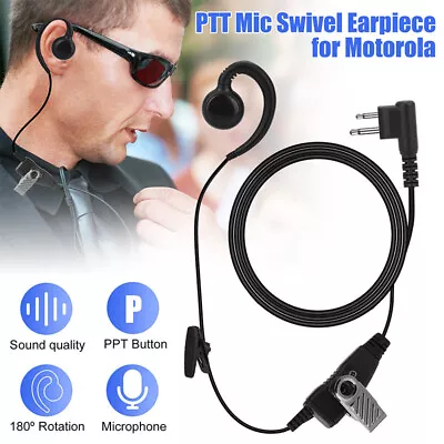 NEW PTT Mic Swivel Earpiece For PR400 CP200 CLS1110 CLS1410 CLS Radio Headset • $10.98