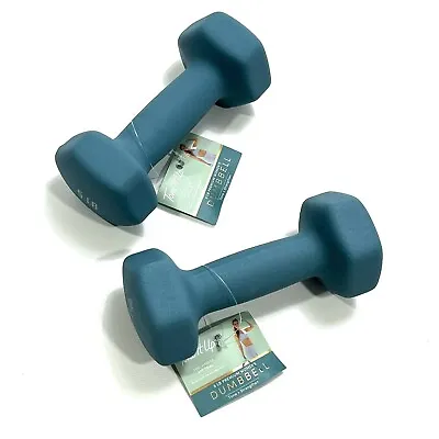 5 LB Pound Hex Dumbbell Pair TONE IT UP Fitness Weights Workout Strengthen Set • $21.99
