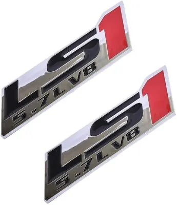 2pcs LS1 5.7L V8 Engine Emblems Badge For Gm Chevy Silverado Pair Red • $10.43
