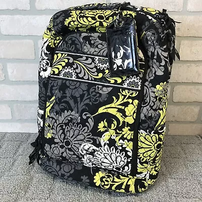 Retired VERA BRADLEY Baroque Laptop Backpack Yellow Black Floral • $24.99