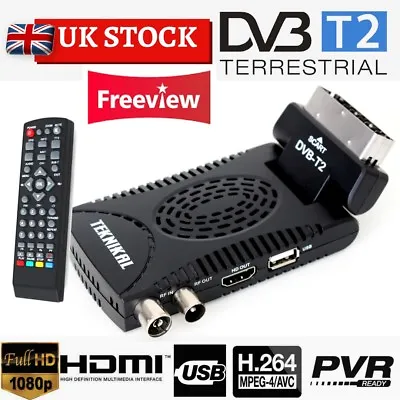 £21.99 • Buy TEKNIKAL HD Scart Freeview Receiver & Recorder Set Top Box 4 Digital TV Channels