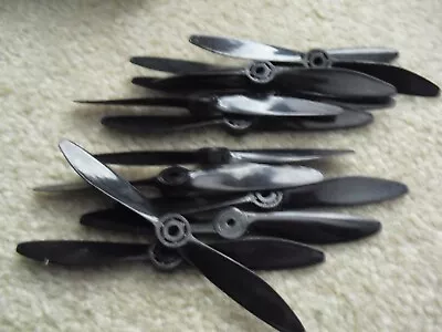Lot Of 12 RC Airplane Helicopter Black Propellers 5  Long NOS • $29