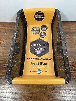 NEW Graniteware Loaf Bread Pan # 0623  9” X 5” X 2.5  Vintage Bakeware USA • $29.50