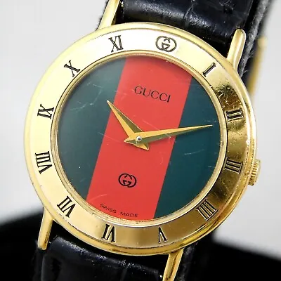 Gucci 3000l Shelly Line Women's Gold Vintage Swiss Made Watch Quartz E743-1 • $142.20
