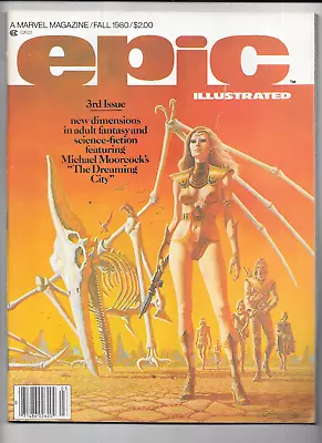 Epic Illustrated Magazine #3 Fall 1980 Low Grade FN- Starlin Heavy Metal Artists • $34.20