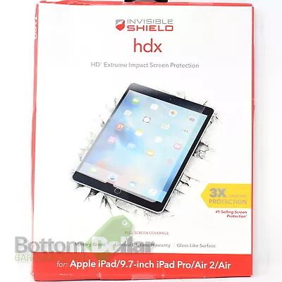 $12.74 • Buy Zagg Invisible Shield HDX Extreme Screen Protector For Apple IPad Pro/Air/Air 2