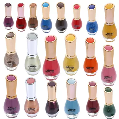 Saffron Nail Polish Varnish Nail Hardener 13ml Glossy Shimmer Pearl Matte Finish • £5.99