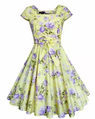 Vintage 50's Rockabilly Monroe Housewife St. Full Circle Cotton Dress Size 8 -10 • $52.46