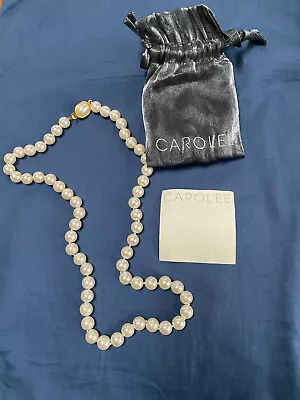 Carolee Vintage Faux Pearl Necklace Single Strand 24” • $23