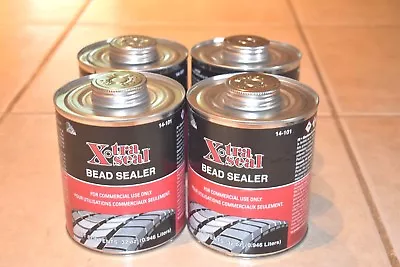 4 Xtra Seal Black Bead Sealer 32oz Quart Can With Brush Tire Repair 14-101 • $155.52