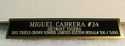 Miguel Cabrera 2012 T.c.w. Custom Framing Nameplate For Serial# Photo  • $9.95
