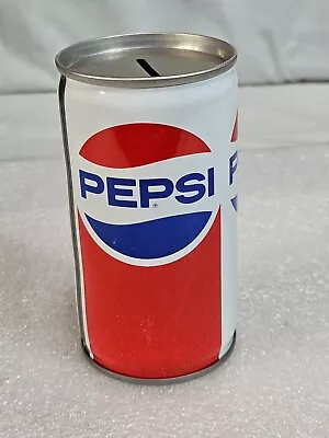 Vintage Pepsi Cola Coin Bank 1970's Steel Can Excellent Condition • $15