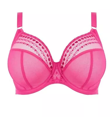 Elomi Matilda Kiss Pink Underwired Plunge Bra EL8900 RRP £42 • $33.45