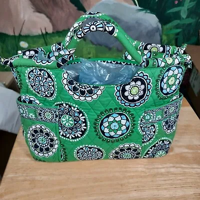 Vera Bradley Gabby Handbag Cupcakes Green RETIRED Pattern Print EUC Purse • $18