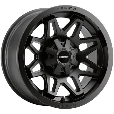 Vision UTV 416 Seven 12x7 4x110 +2.5mm Matte Black Wheel Rim 12  Inch • $85.99