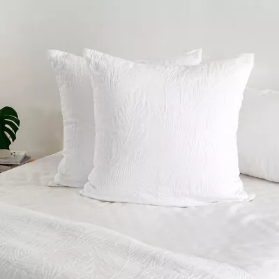 New Habitat Laguna Palm White European Pillowcase • $24.95