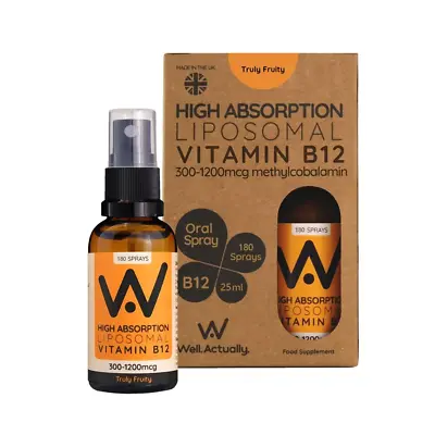 Well Actually Vitamin B12 Methycobalamin 25ml • £19.99