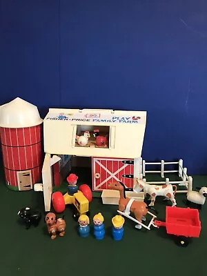 Fisher Price Little People  Farm Barn Silo 100 % Complete  #915 Ex. Cd. Moo’s • $20.50