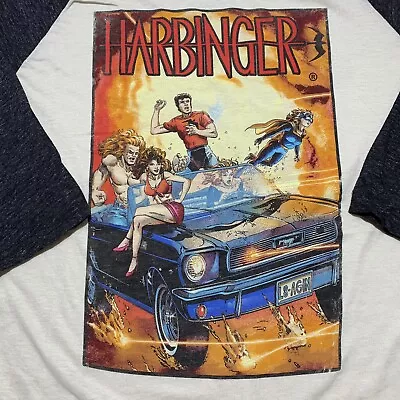 Harbinger Comic Book Raglan T-Shirt Zephyr Torque Livewire Valiant Psionic • $12