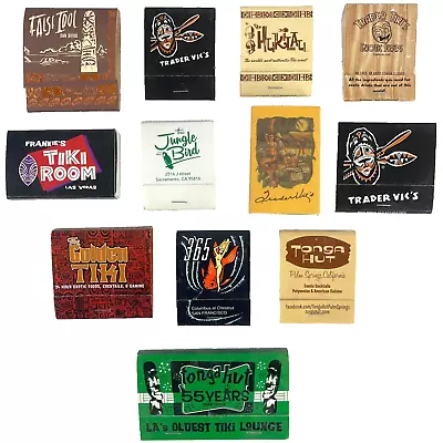 Tiki Bar 13 Retro Matchbook Lot Trader Vics Tonga Hala Hukilau Frankies False • $114.95