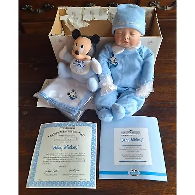 Ashton Drake Disney Babies Dreamland Yolanda Bello Porcelain Head Baby Mickey • $29.99